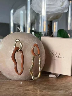 New Boucles D'Oreille Marron Doris Femmes Boucles D'Oreille & Earcuff