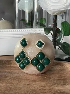 Online Boucles D'Oreille Vert Adele Femmes Boucles D'Oreille & Earcuff