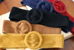 New Ceinture Cuir Daim Jaune Sacha Femmes Ceinture