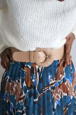 Sale Ceinture Elastique Beige Odessa Femmes Ceinture