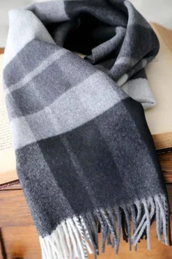 New Echarpe Gris Navid Homme Echarpe