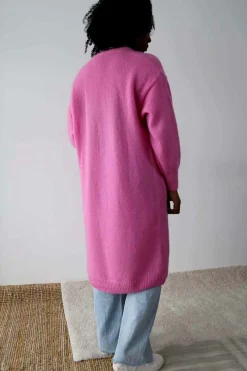 Best Gilet Long Rose Dan Femmes Gilet