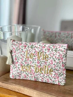 Pochette A Message Rose Kimie Femmes Pochette & Trousse