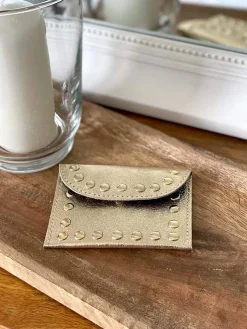 Porte-Cartes Dore Or Dexie Femmes Porte-Cartes