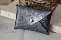 Discount Porte-Cartes En Cuir Anthracite Ayden Femmes Porte-Cartes