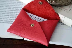 Hot Porte-Cartes En Cuir Corail Auguste Femmes Porte-Cartes