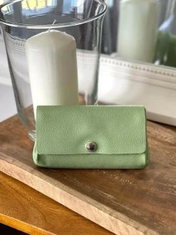 Clearance Porte-Cartes Vert Amande Avery Femmes Porte-Cartes