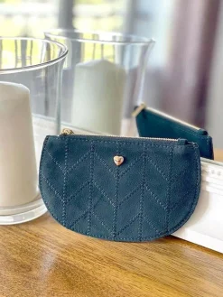 Outlet Porte-Monnaie Bleu Petrole Zola Femmes Porte-Monnaie