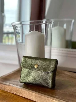 Clearance Porte-Monnaie Vert Kaki Anissa Femmes Porte-Monnaie