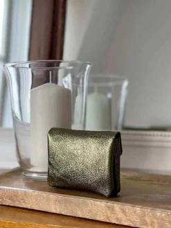 Clearance Porte-Monnaie Vert Kaki Anissa Femmes Porte-Monnaie