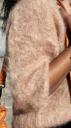 Best Pull Marron Camel Teddy Femmes Pull
