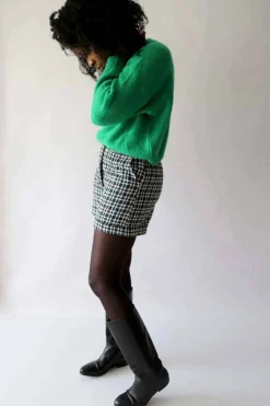 Outlet Pull Mohair Vert Coline Femmes Pull