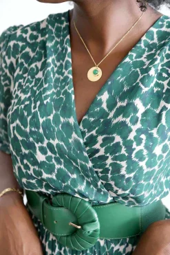 Discount Robe Longue Vert Eva Femmes Robe