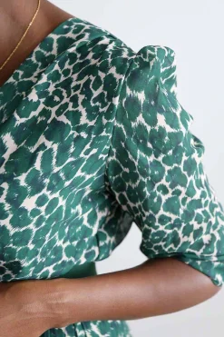Discount Robe Longue Vert Eva Femmes Robe