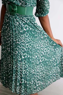 Discount Robe Longue Vert Eva Femmes Robe