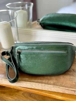 Outlet Sac Banane Vert Emeraude Irise June Femmes Sac Banane