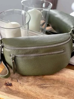 Outlet Sac Banane Vert Kaki Chelby Femmes Sac Banane