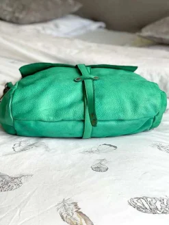 Discount Sac Besace Cuir Vert Pomme Ninon Femmes Sac Format A4 Et +