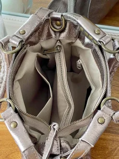 Best Sac Dore Champagne Fabiola Femmes Sac Porte Epaule Avec Sangle