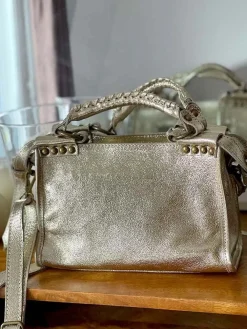 Sale Sac Dore Or Fabiola Femmes Sac Porte Epaule Avec Sangle