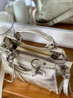 Sale Sac Dore Or Fabiola Femmes Sac Porte Epaule Avec Sangle