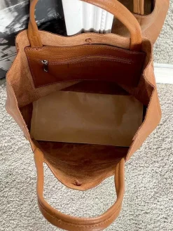 Online Sac Marron Camel Agata Femmes Sac Format A4 Et +