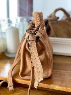 Sale Sac Marron Camel Bradie Femmes Sac Porte Epaule Avec Sangle
