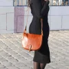Best Sac Marron Camel Stefania Femmes Sac Porte Epaule Avec Sangle