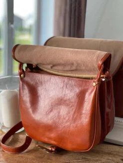 Best Sac Marron Camel Stefania Femmes Sac Porte Epaule Avec Sangle