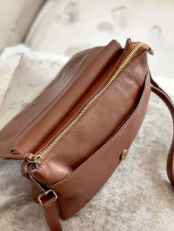 Online Sac Marron Linette Femmes Sac Porte Epaule Avec Sangle