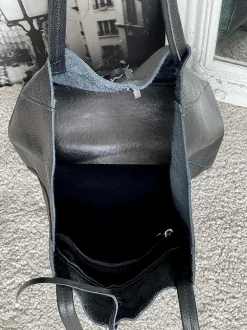 New Sac Noir Agata Femmes Sac Format A4 Et +