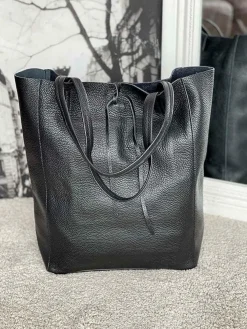 New Sac Noir Agata Femmes Sac Format A4 Et +