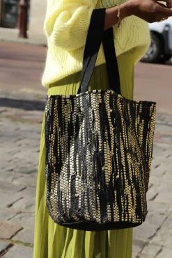 Online Sac Noir Dore Lany Femmes Sac Format A4 Et +