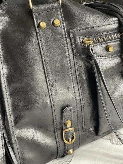 Outlet Sac Noir Eloane Femmes Sac Porte Epaule Avec Anse