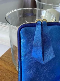 Discount Sac Portable En Cuir Bleu Kira Femmes Sac Taille Téléphone Portable