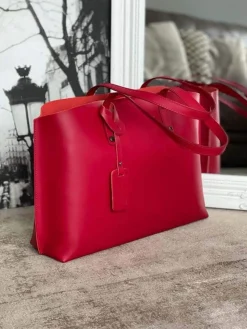 Discount Sac Rouge Erika Femmes Sac Format A4 Et +