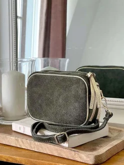 Outlet Sac Vert Kaki Jasmyne Mini Femmes Sac Porte Epaule Avec Sangle